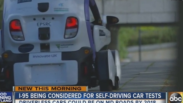I-95 being considered for driverless car tests in Maryland