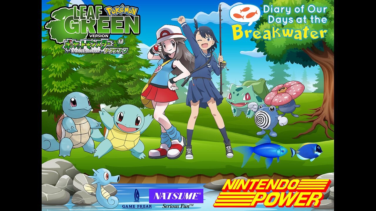 Pokemon Leaf Green (Pocket Monsters Leaf Green) and Diary of our Days at the Breakwater (houkago teibou nisshi) Custom wallpaper - Show Me