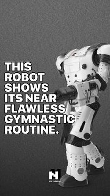 This robot shows its near flawless gymnastic routine.