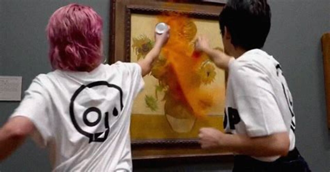 Climate terrorists try to destroy Van Gogh to fight big oil