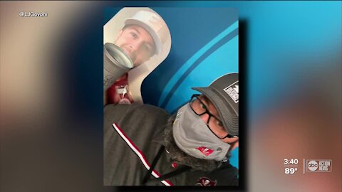 Super Bowl LV cardboard cutout still making an impact