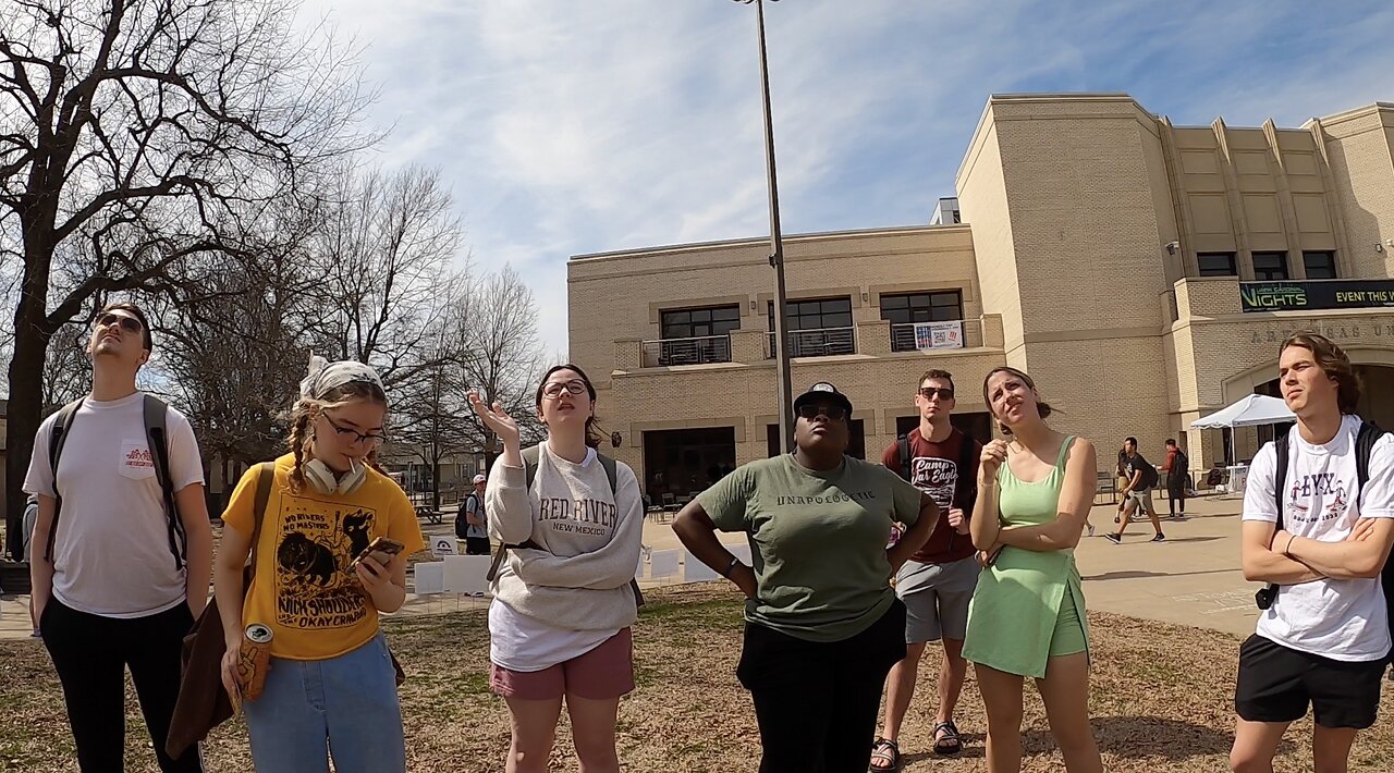 University of Arkansas: Subscriber Joins Me, Campus Admin Try to Remove Me, Lesbians, Skeptics, Hypocrites & Humble Christians All Gather Around for the Gospel Preaching