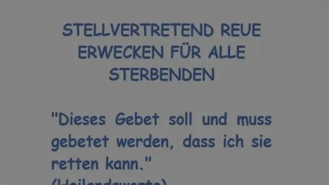STELLVERTRETEND REUE ERWECKEN FÜR ALLE STERBENDEN
