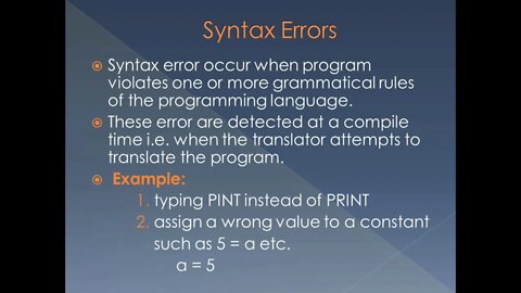 Computer 10th Lecture1 Errors