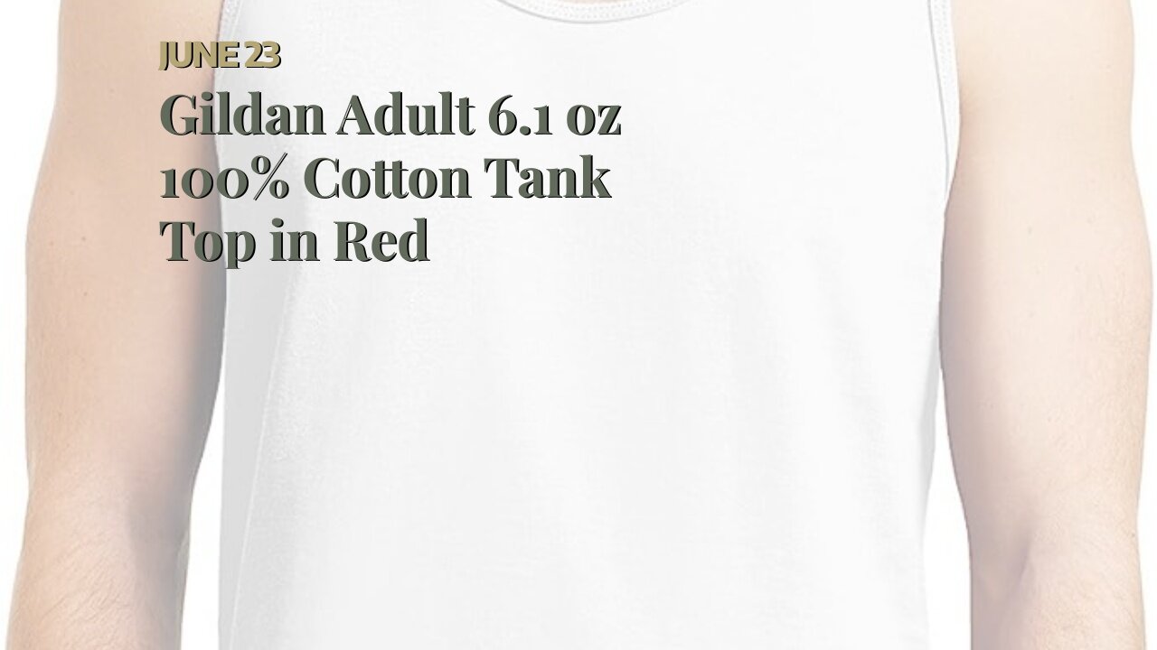 Gildan Adult 6.1 oz 100% Cotton Tank Top in Red