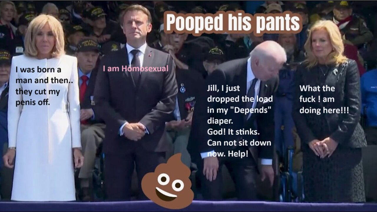 SHOCK: Biden POOPS Pants on Stage at D-DAY Ceremony!? Jill DRAGS Joe Awkwardly Away as World Cringes