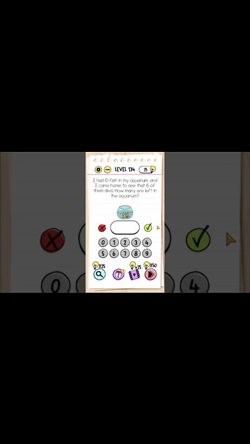 Brain Test Tricky Puzzles Level 134 How many are left in the aquarium?