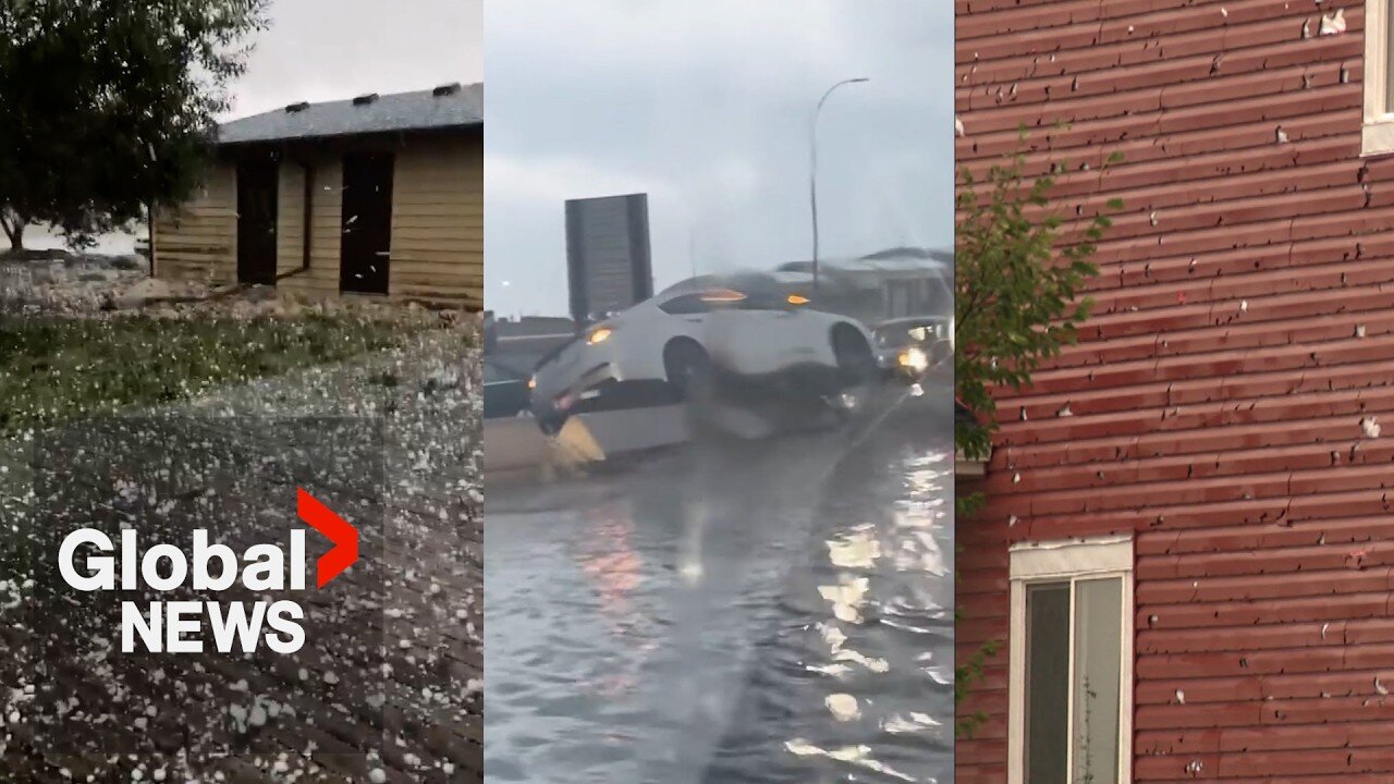 Calgary storm: Large hail smashes windows, damages cars and homes | NE