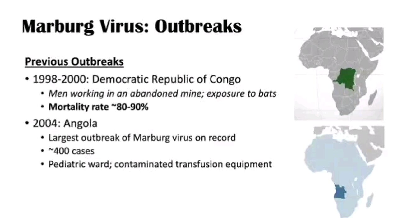 Marburg Virus outbreak clinical information