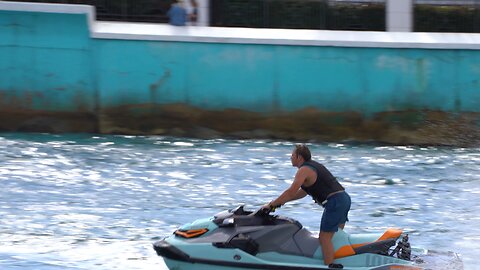 Jumping waves on jet-sky Sea-Doo