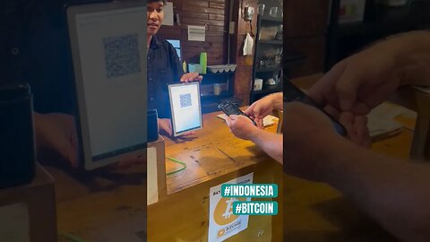 Bitcoin Lightning Network in Indonesia #bitcoin #unbankyourself #restaurant #lightningnetwork