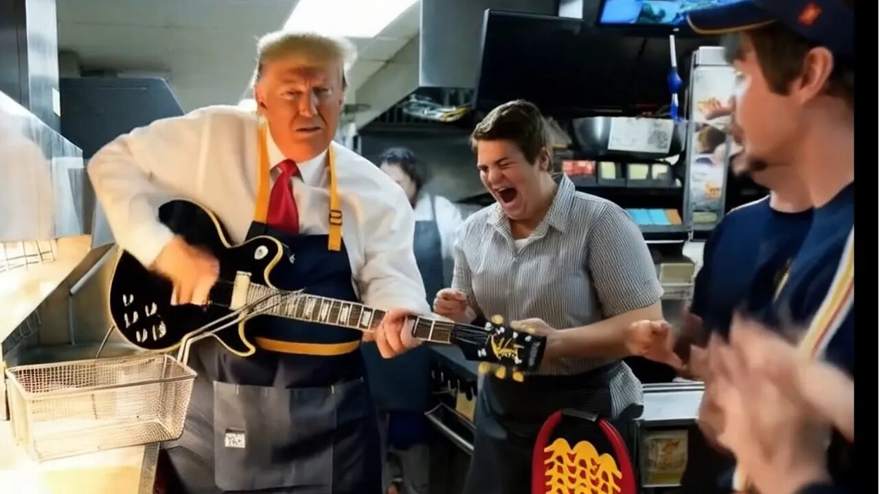 President Trump Goes Full Metal At McDonald's