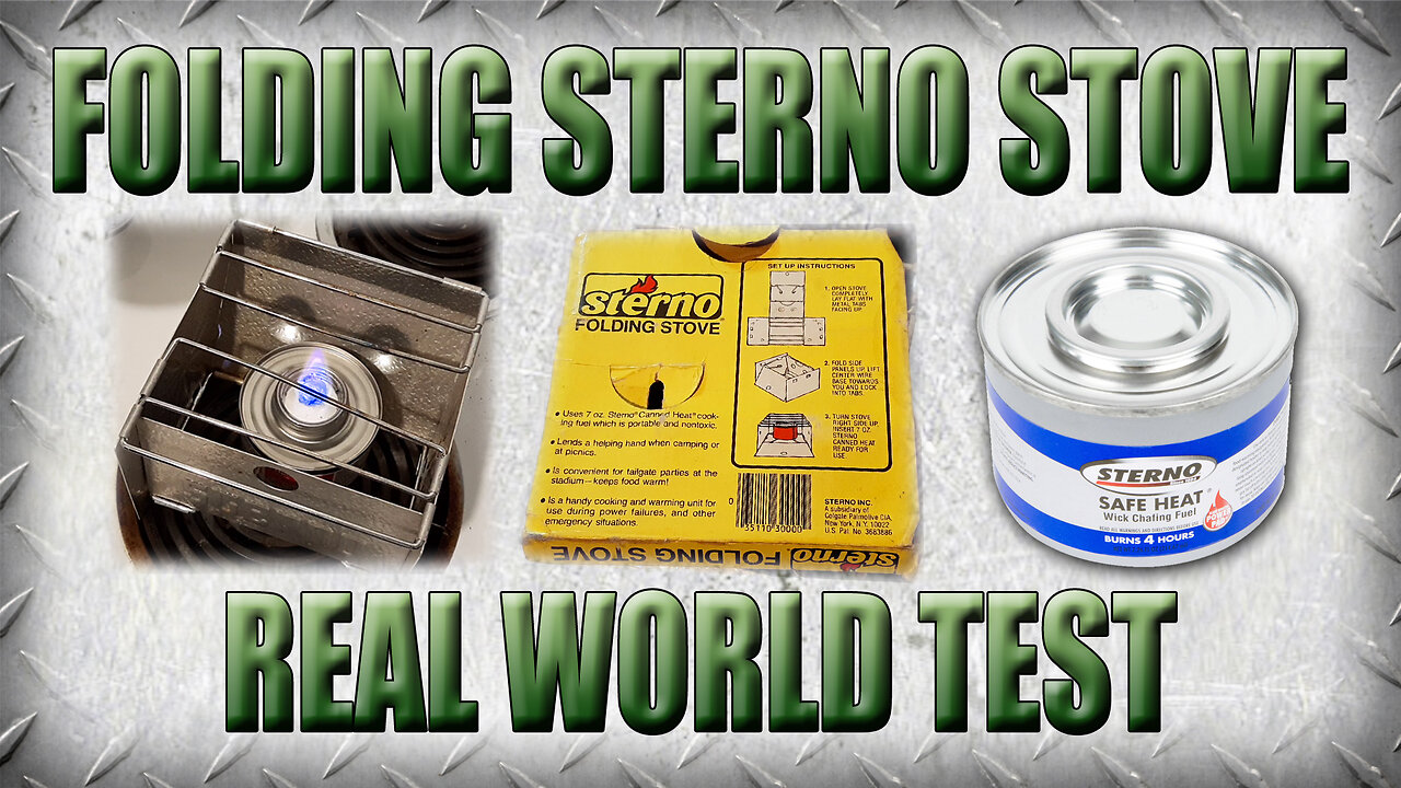 Testing a Sterno Chafer Folding Stove For Emergency Cooking