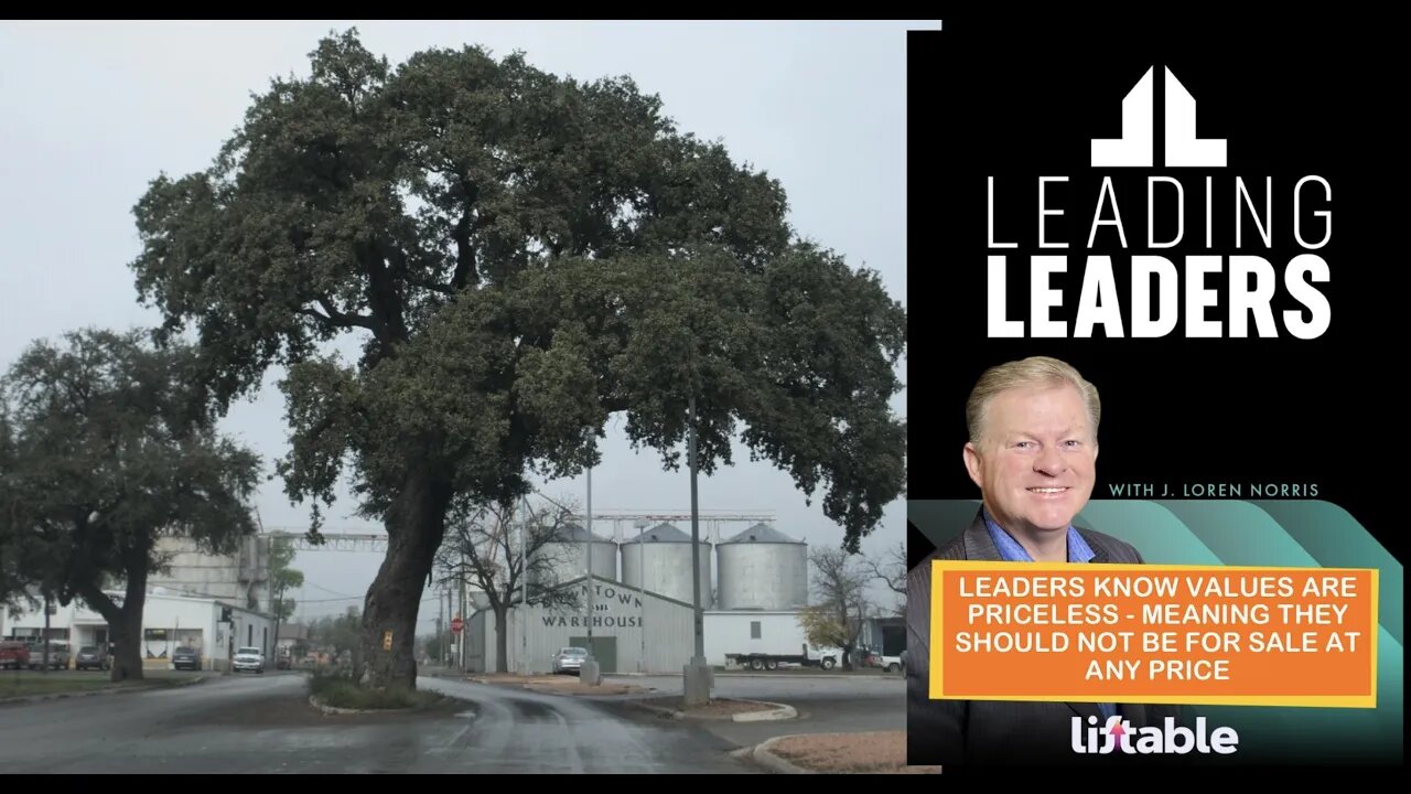 LEADERS KNOW VALUES ARE PRICELESS - MEANING THEY SHOULD NOT BE FOR SALE AT ANY PRICE