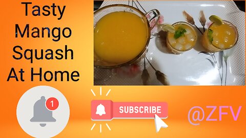 Delicious Mango 🥭 Squash At Home Easy Recipe. SUMMER Chilling Gift