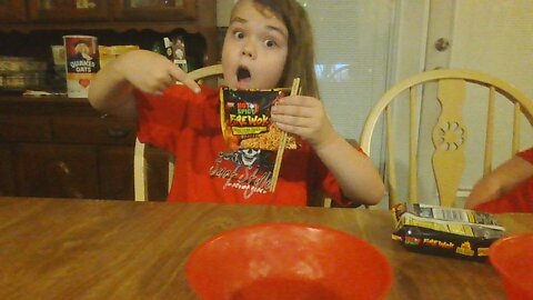 Me And funnykid2017 Trying Spicy Ramen! |thedragon2015