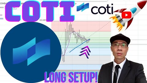 Review COTI Token - Price Above 200 MA Hourly + Series of Higher Highs and Higher Lows. Long Setup.