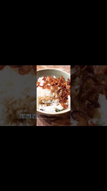 Leftover Rice with Lard and Soy Sauce