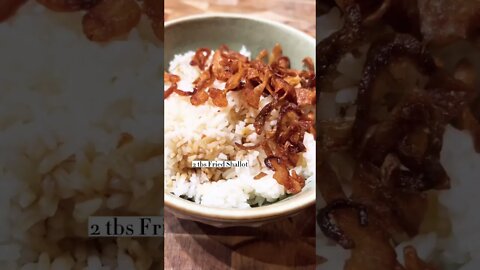 Leftover Rice with Lard and Soy Sauce