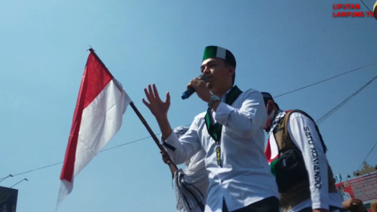 Orasi HMI Lampung di Aksi Bela Palestina Tugu Adipura Bandarlampung