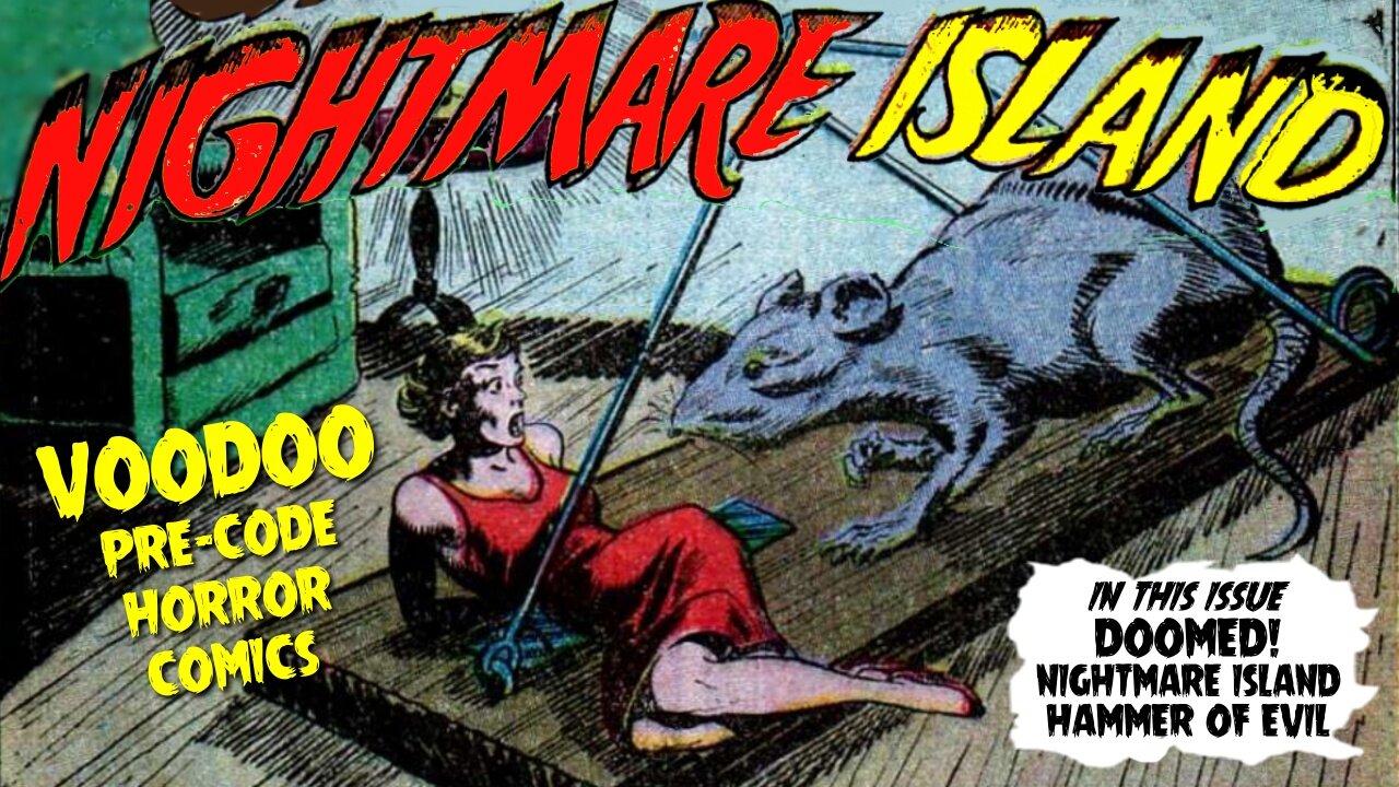 The outrageous VOODOO 15 Pre-Code HORROR Comic Book featuring the GIANT RATS of Nightmare Island