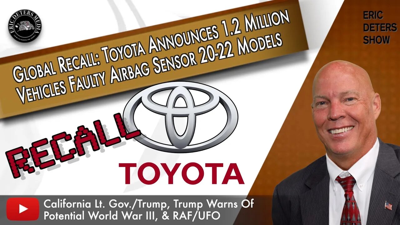 Global Recall: Toyota Announces 1.2 Million Vehicles Faulty Airbag Sensor 20-22 Models