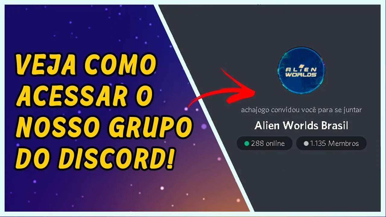 Como acessar o nosso grupo do Discord de Alien Wolrds