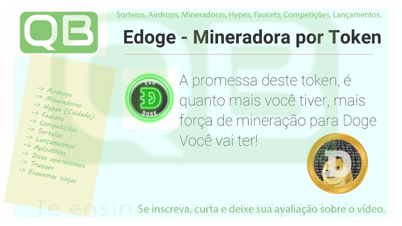 #Mineradora - Ecodog - Compre Token para ter força de mineração de DOGE