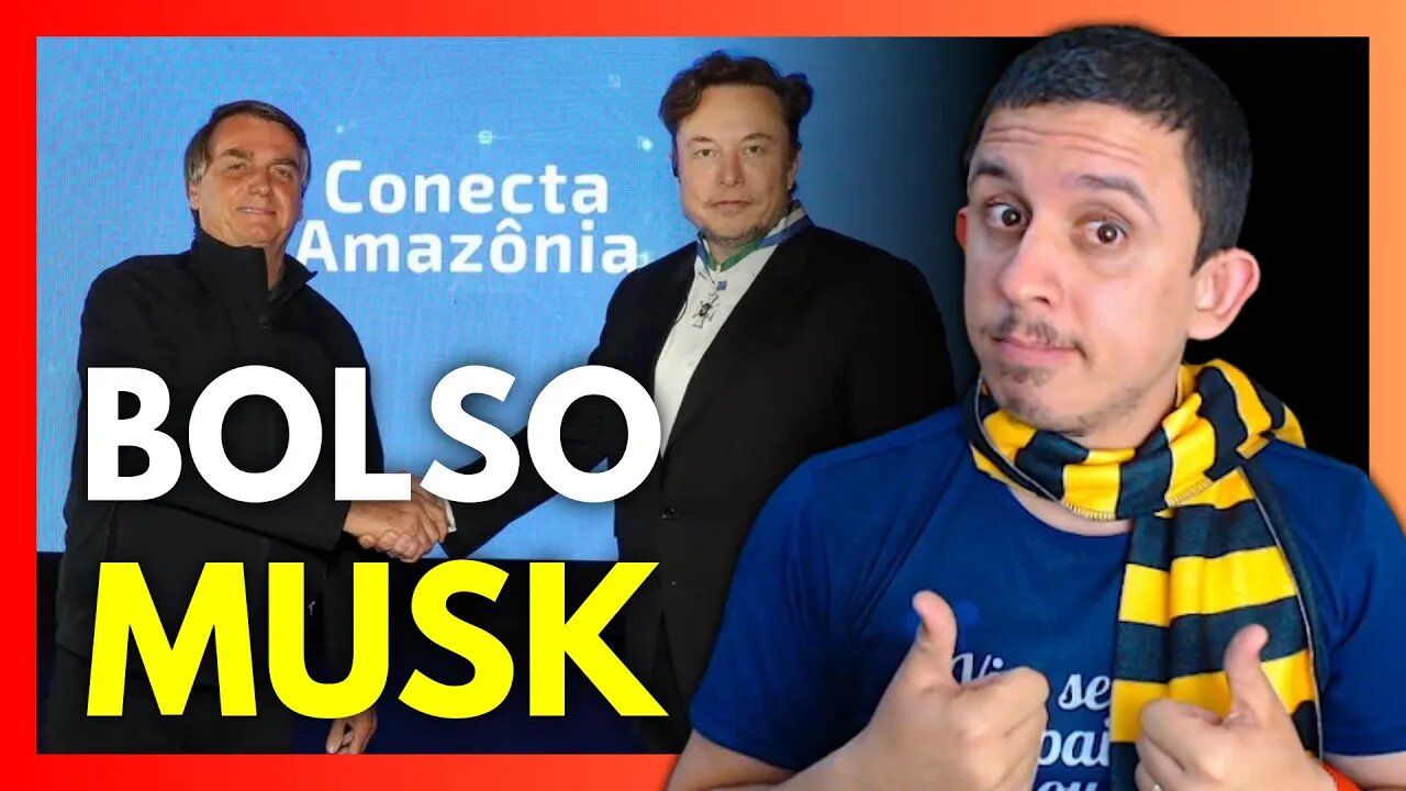 ELON MUSK vem ao Brasil e se encontra com BOLSONARO