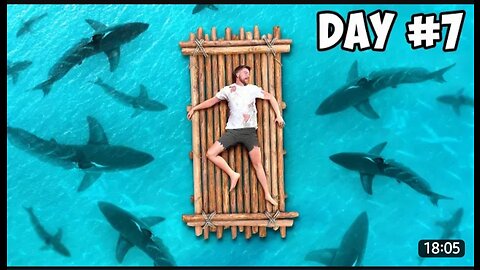 7 days standing on sea Mrbeast challenge 😱😱🔥🦈🦈