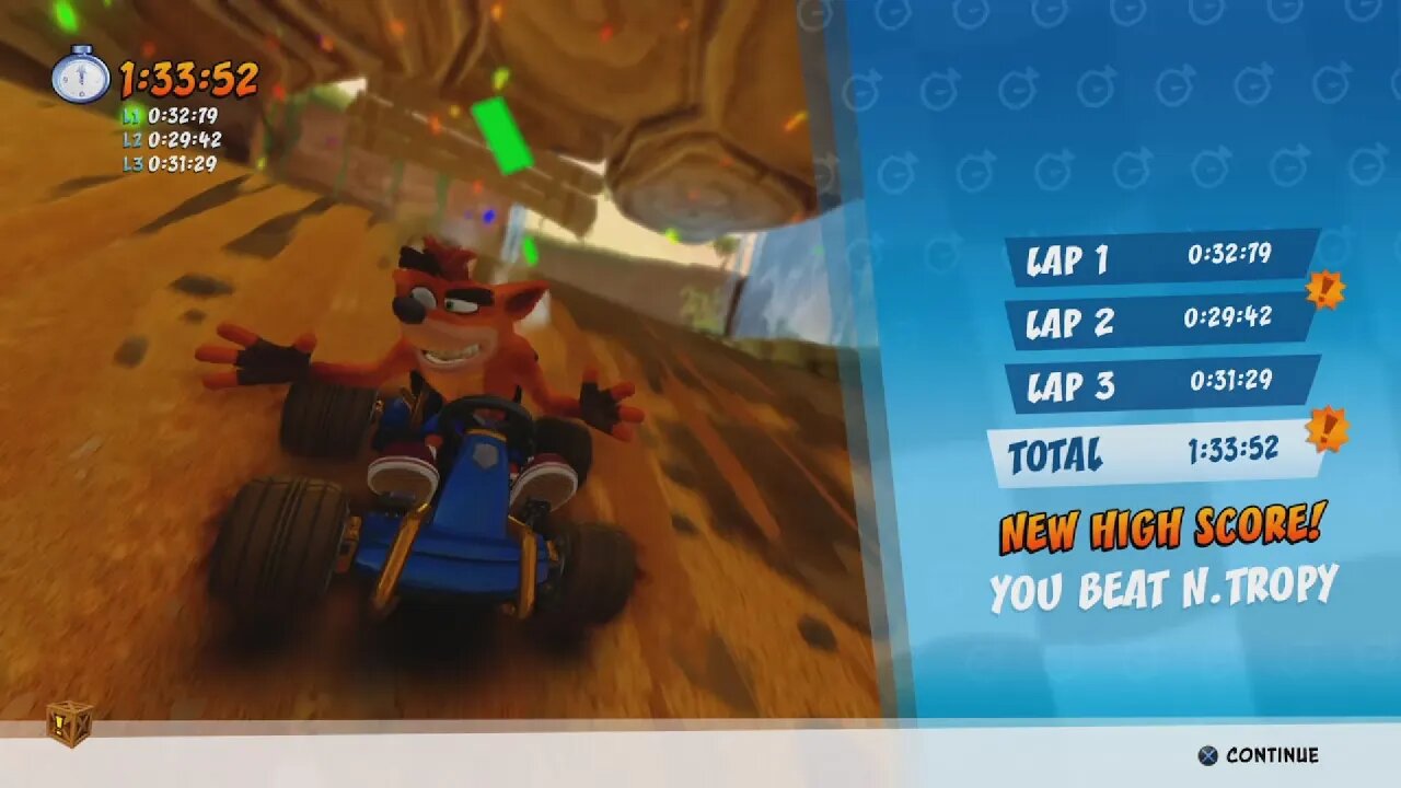 CTR™ Nitro-Fueled (PS4) - Time Trial - Crash Cove - Crash Bandicoot (ft. N. Tropy's Ghost)