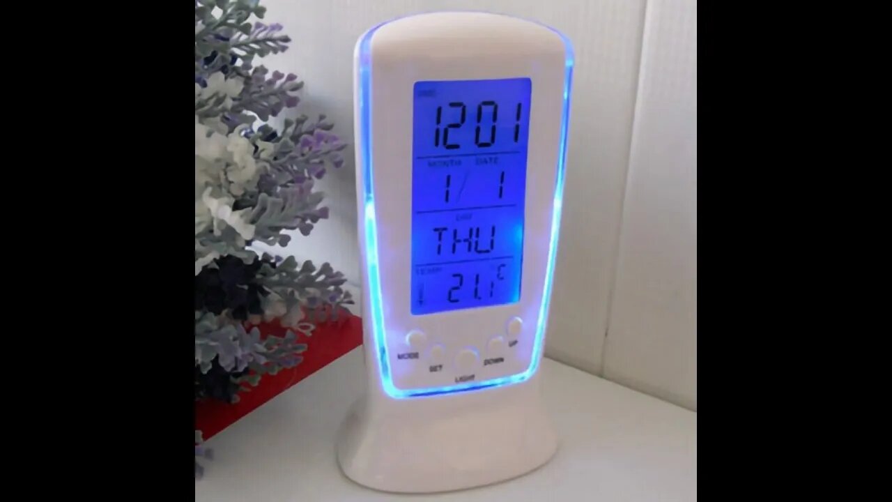 Relógio De Mesa Digital Square Clock HL510