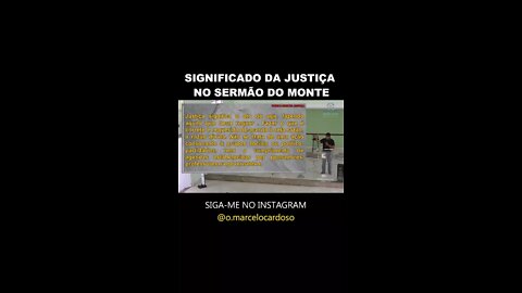 Justiça no Sermao do Monte