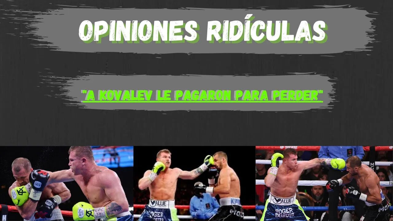 Opiniones Ridículas: " A Kovalev le pagaron para perder"