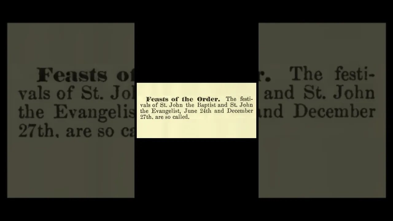 Feasts of the Order: Encyclopedia of Freemasonry By Albert G. Mackey