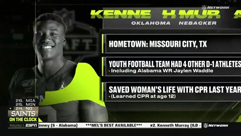 2020 NFL Draft 1st Round 23rd Overall Chargers select Kenneth Murray