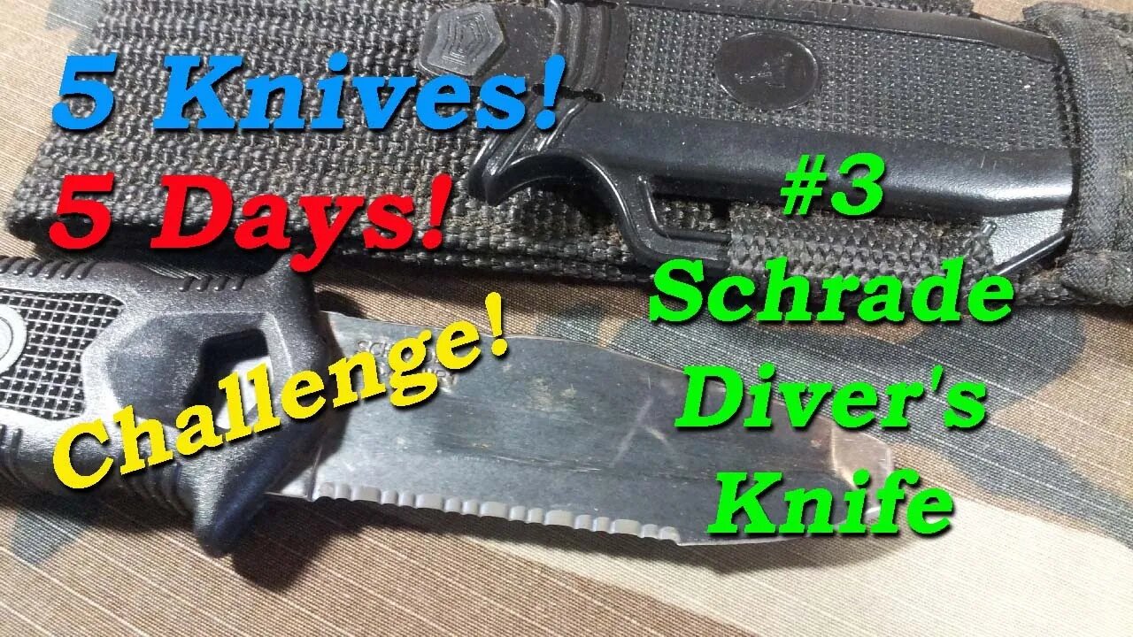 5 Knives 5 Days Challenge! #3 Schrade WR1 Dive Knife. #5knives5days