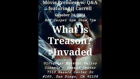 Eye of the STORM LIVE -> What is Treason?#INVADED Premiere 10/24/24 Red Carpet Interviews