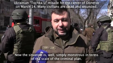 Ukraine Forces Hit A Civilian Area In Donetsk With A Tochka-u Ballistic Missile With Cluster Warhead