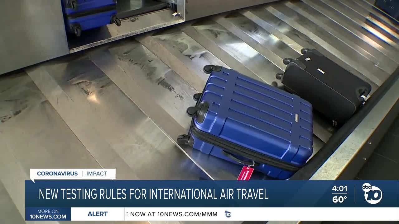 New testing rules for international travel