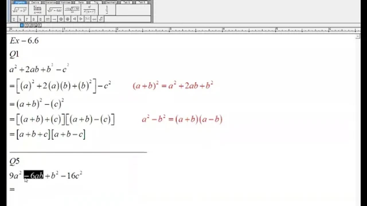 8th Maths Ex 6 6 Q 1