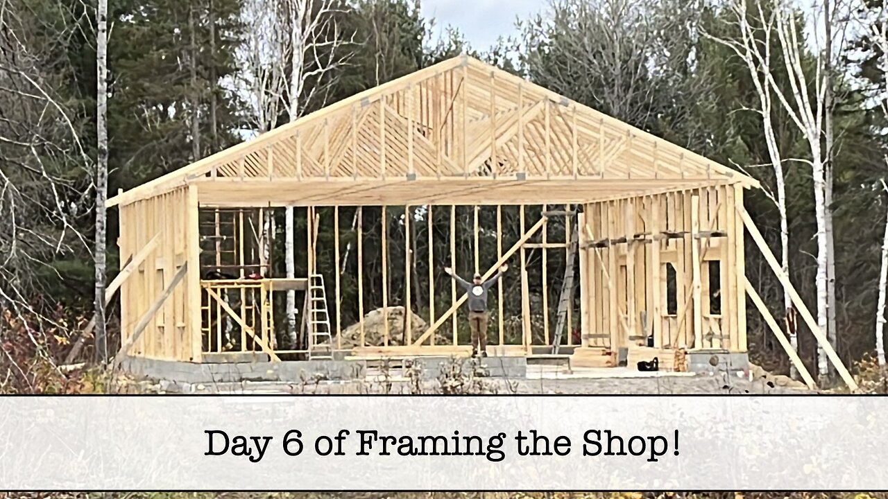 Building the Shop - Part 45 - Framing Shop - Day 6