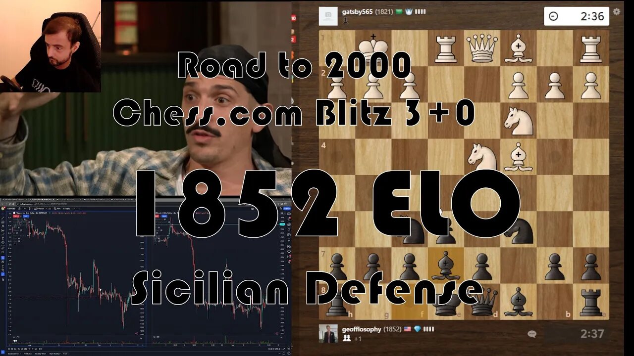 Road to 2000 #288 - 1852 ELO - Chess.com Blitz 3+0 - Sicilian Defense