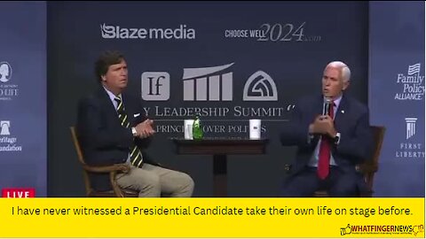 I have never witnessed a Presidential Candidate take their own life on stage before.