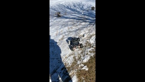 Running my rc truck on a frozen pond