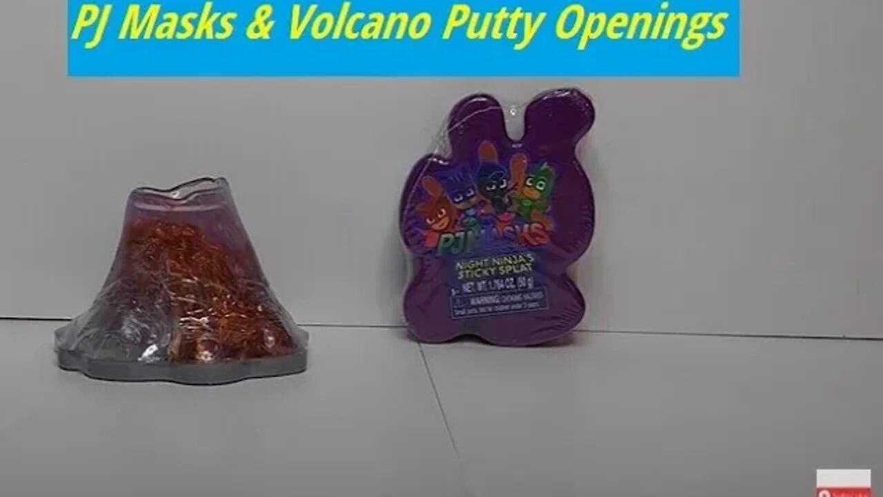 Toy & Card Opening 💥 PJ Masks & Volcano Putty Openings 💚 Slime Disney Sparkle Glitter Shiny