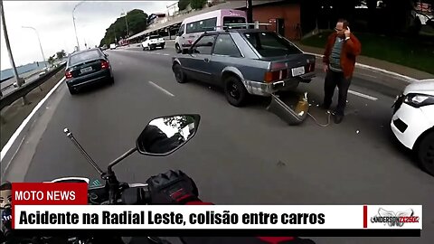 Colisão entre carro na Radial Leste 23.07.2023#sp#saopaulo#motosaopaulo