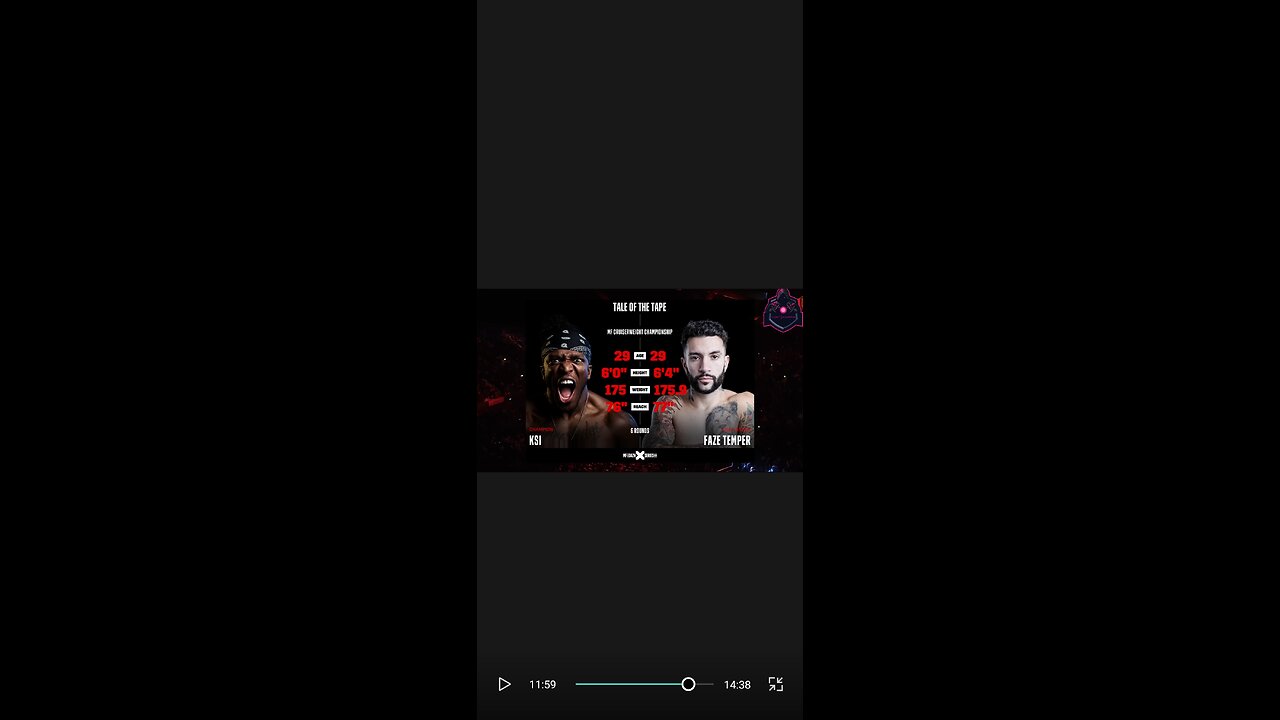 KSI Vs FaZe Temper boxing fight