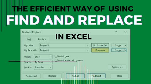 HOW TO QUICKLY FIND AND REPLACE DATA IN EXCEL