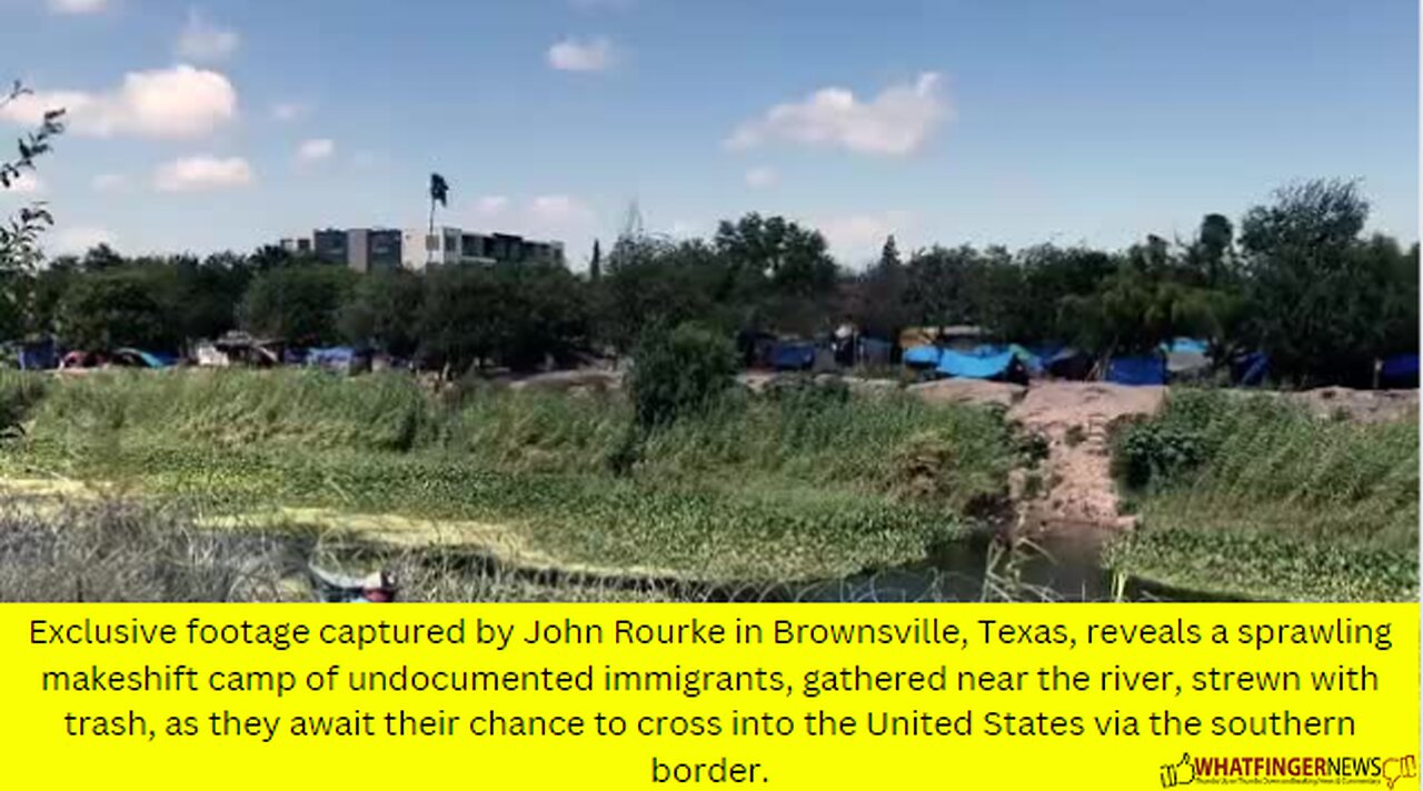 Exclusive footage captured by John Rourke in Brownsville, Texas, reveals a sprawling